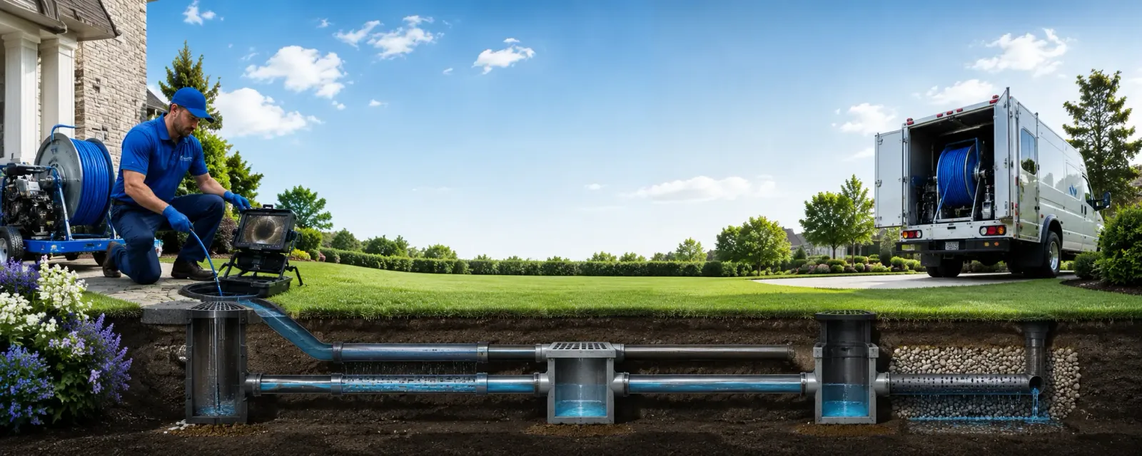 Outdoor drain cleaning information for Sharps, VA